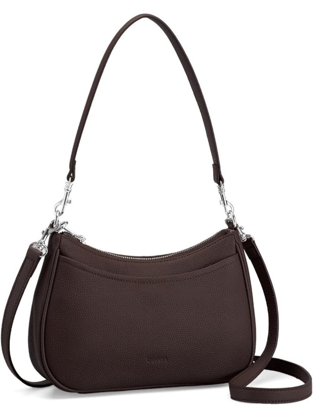 👜Womens Coffee Genuine Leather Anti Theft Hobo Shoulder RFID Card Crossbody Bag